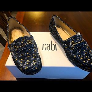 Blue Loafers w/ Yellow Flowers